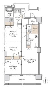 アールスタイルズ武蔵小杉EASTの間取り画像
