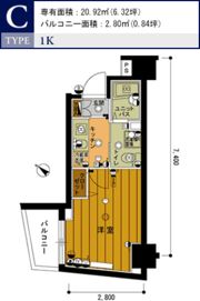 スカイコート池袋第7の間取り画像