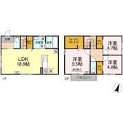 大野町2丁目戸建貸家の間取り画像