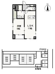 フラットT＆Tの間取り画像