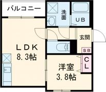 D porta violetの間取り画像