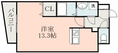 CROSS HALL 慶徳の間取り画像