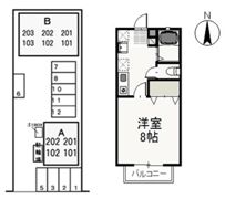 サンパティーク Bの間取り画像