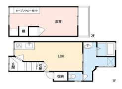桂稲荷山町M貸家の間取り画像