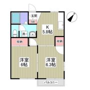 上前ハイツCの間取り画像