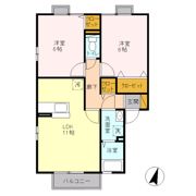 パルティール Ⅱの間取り画像