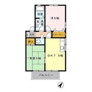 オランジュリー山本Ⅲの間取り画像