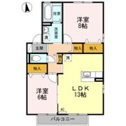 リビングタウン江戸屋敷 B棟の間取り画像