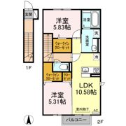 パープルシャイン蒲生の間取り画像