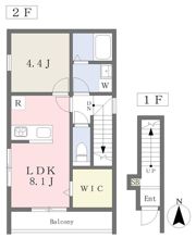 ボン・プレサージュ郡中の間取り画像