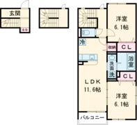 メゾン・デ・クールの間取り画像