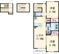 メゾン・デ・クールの間取り画像