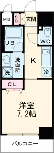 エイペックス神戸みなと元町CoastLineの間取り画像
