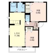 ヴィラ エクレール Bの間取り画像