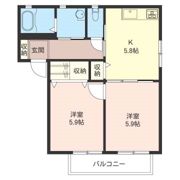 グリーンゲイブルスB棟の間取り画像