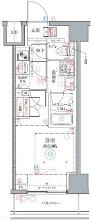 クレヴィスタ横浜関内Ⅱの間取り画像
