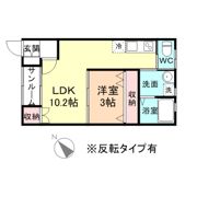 e－Japan奥田本町 B棟の間取り画像