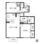 リビングタウン浜田 Aの間取り画像