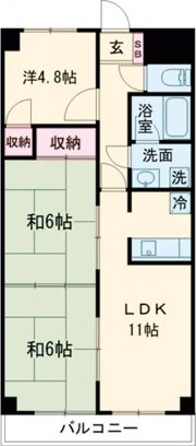 日宝ポニクレール府中の間取り画像