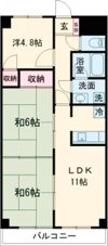 日宝ポニクレール府中の間取り画像
