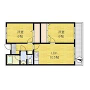 コーポ上町B棟の間取り画像