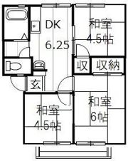 コーポ大高 Aの間取り画像