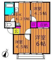 エスポワールヤマテの間取り画像