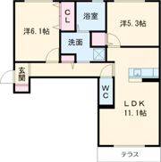 ワン ウェーブ 霞ヶ丘の間取り画像