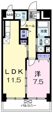 西舞子壱番館の間取り画像