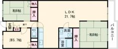 花の北ハイツAの間取り画像