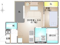 REGALEST 下伊福本町Ⅳの間取り画像