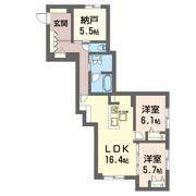 アコルデ弥勒寺の間取り画像