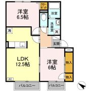 グリューネ二木の間取り画像