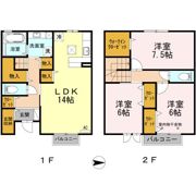 ウエストゥランタン B棟の間取り画像