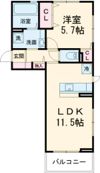 D-ROOM須屋（トリシア）の間取り画像