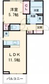 D-ROOM須屋（トリシア）の間取り画像