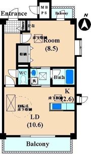 ルネスASAHINAの間取り画像