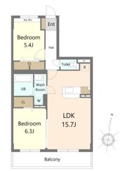 プレジデント白水Ⅴの間取り画像