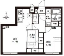 レピュア東大島駅前レジデンスの間取り画像