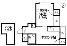 ベルクハイムの間取り画像