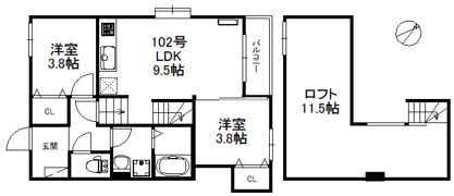 メゾンソレイユ3の間取り画像