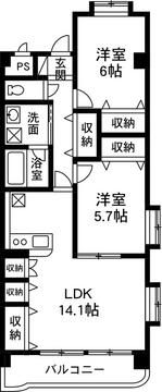 マンショングレイスの間取り画像