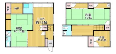防府市田島貸家の間取り画像