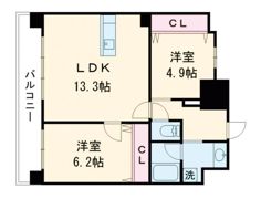 フォーエス熊本駅前Ⅱの間取り画像