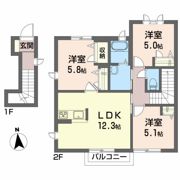ディアスブランシェJ Iの間取り画像