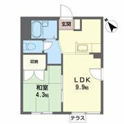 パークサイド古城 Bの間取り画像