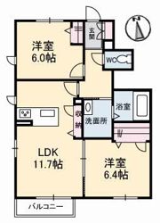 サンビレッジ B棟の間取り画像