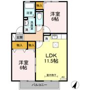 エソール長楽寺 D棟の間取り画像