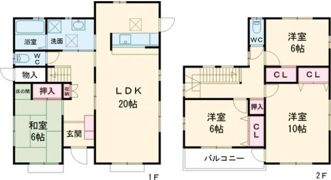 和合新町貸家の間取り画像