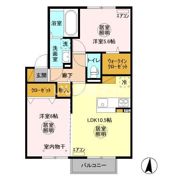 グランマーレMITO Bの間取り画像